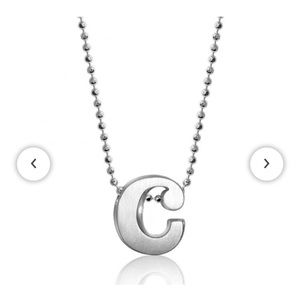 Alex Woo Sterling Little LETTER ‘C’ charm and 16”sterling silver necklace